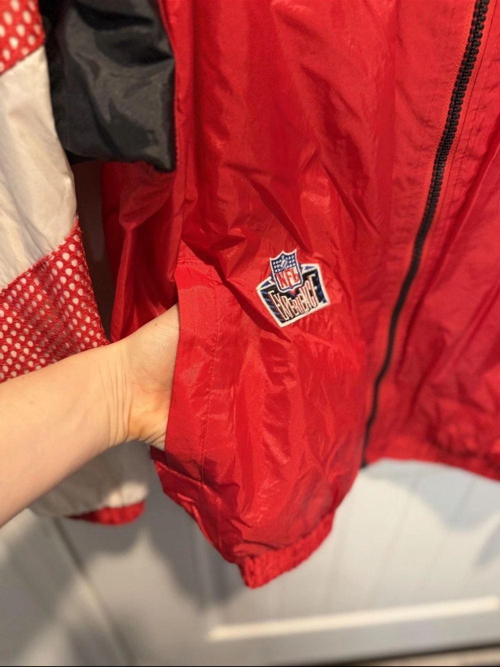 Vintage 90s Kansas City Chiefs Pro Player Windbreaker Jacket XL NFL Experience - Picture 5 of 8